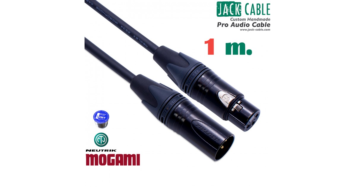 สาย XLR - สายบาลานซ์ - เกรดสตูดิโอ - MOGAMI 2534 with NEUTRIK XLR (1 ม.)